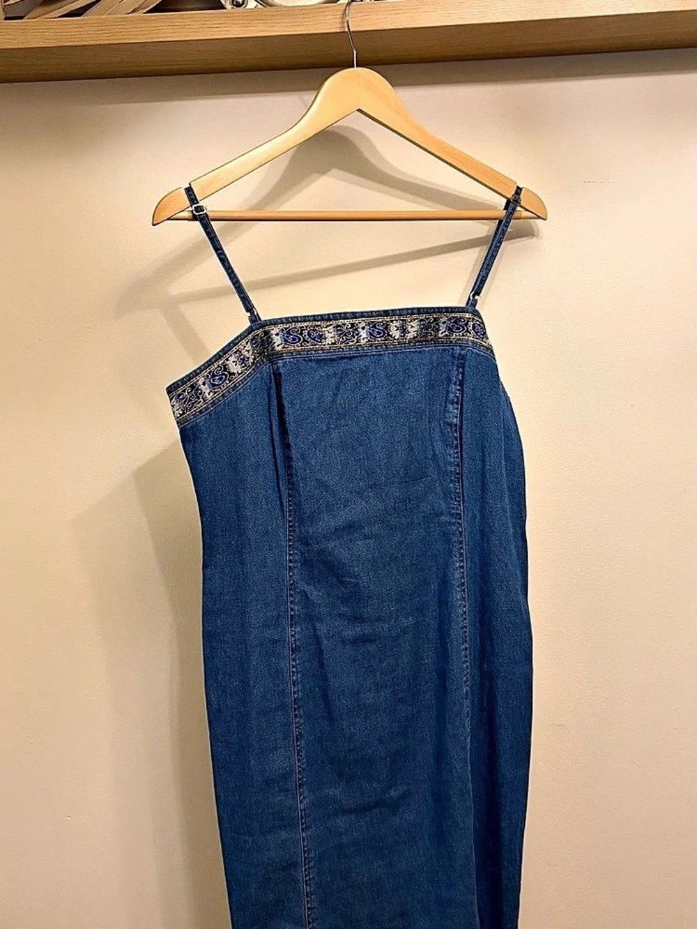 Robbie Bee Blue Denim Maxi Dress Size 10